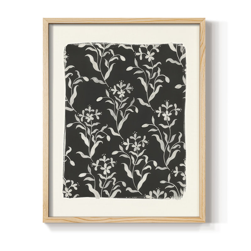 "Motif floral rétro I", Naturel, H 15 po x l 12 po