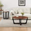 TABLE BASSE EN BOIS ACACIA, BRUN ET NOIR