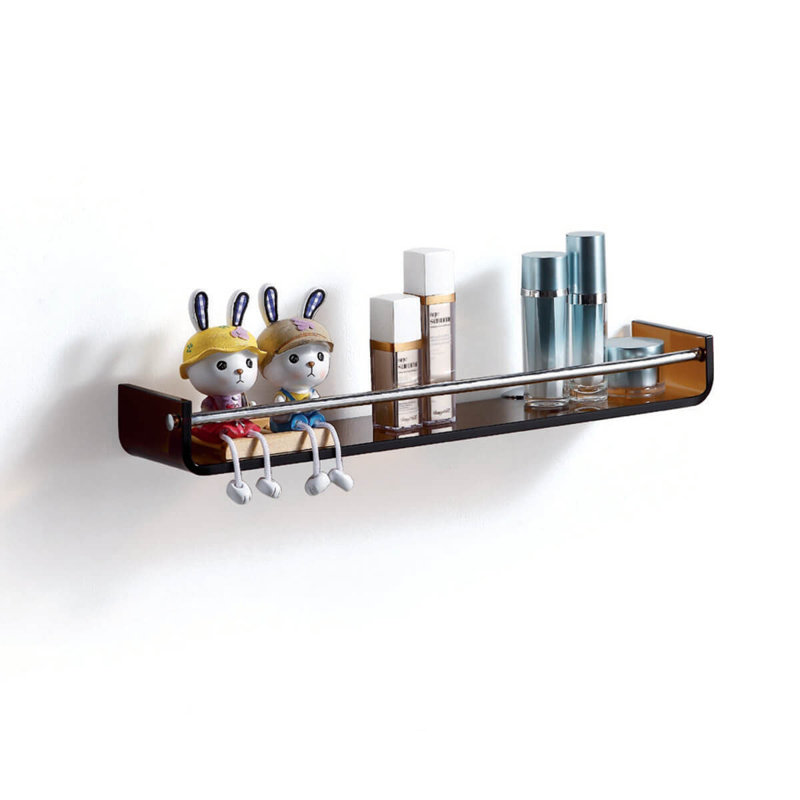 Tablette murale en verre, Teinte brune