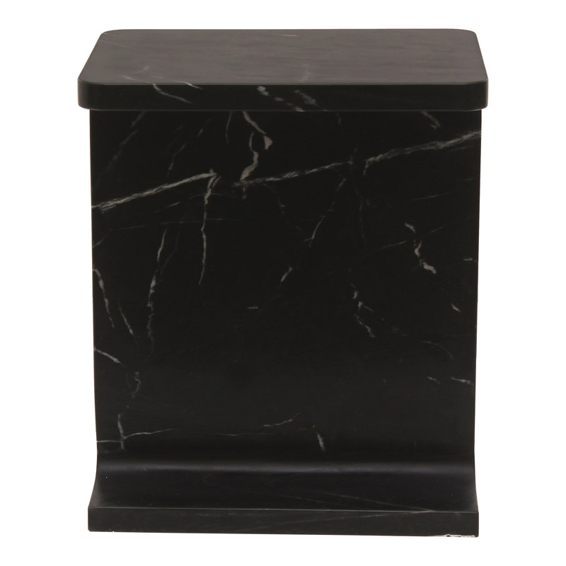 Marble End Table, Black