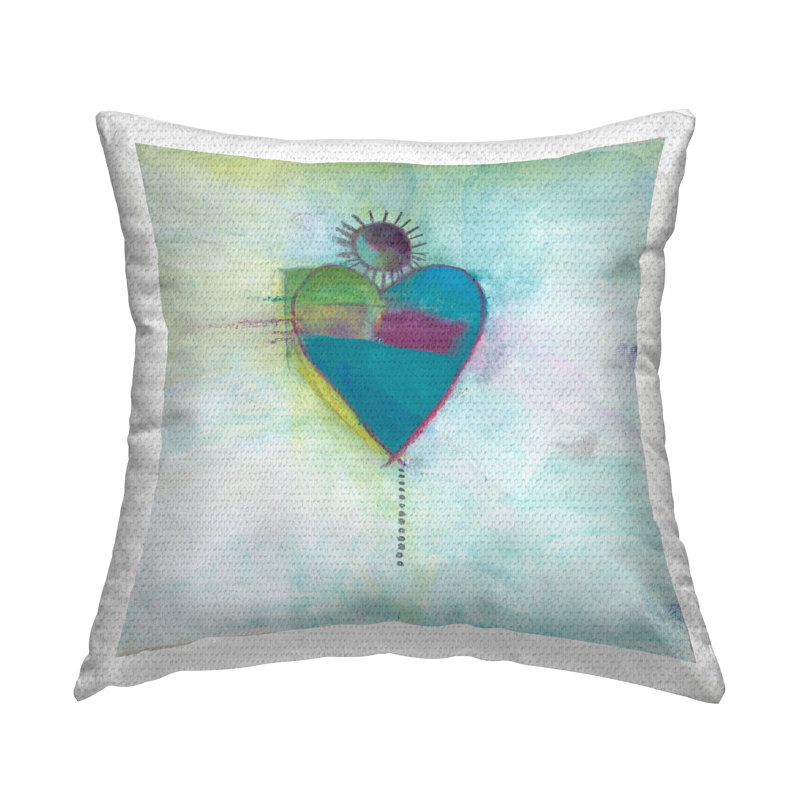 Coussin extérieur Heart Sun Rays Shapes