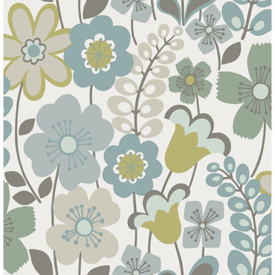 Paez 10.06m x 52.07cm Semi-Gloss Wallpaper Roll
