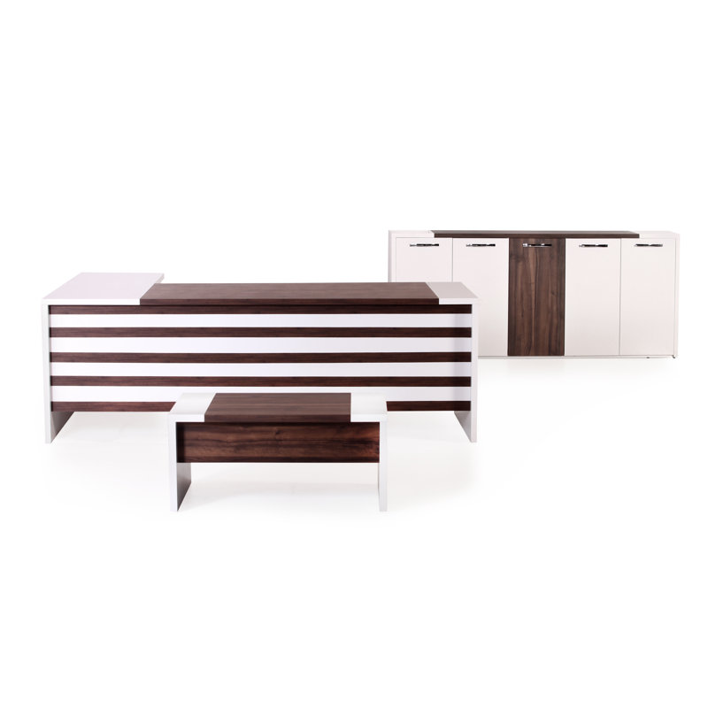 Ensemble de meubles de bureau en bois 87 po Leon