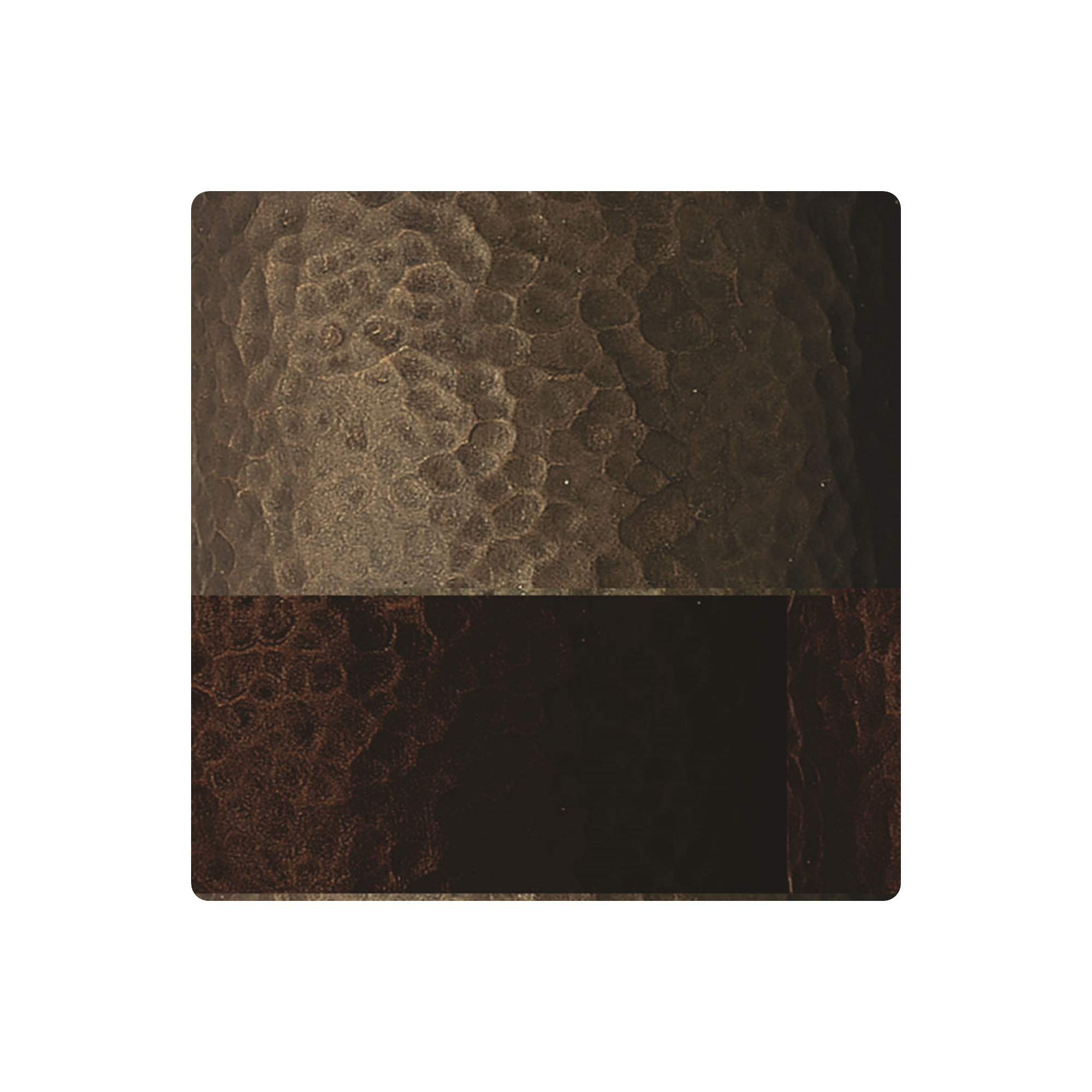 Ambrette Single Light Flush Mount, Hammered Brass