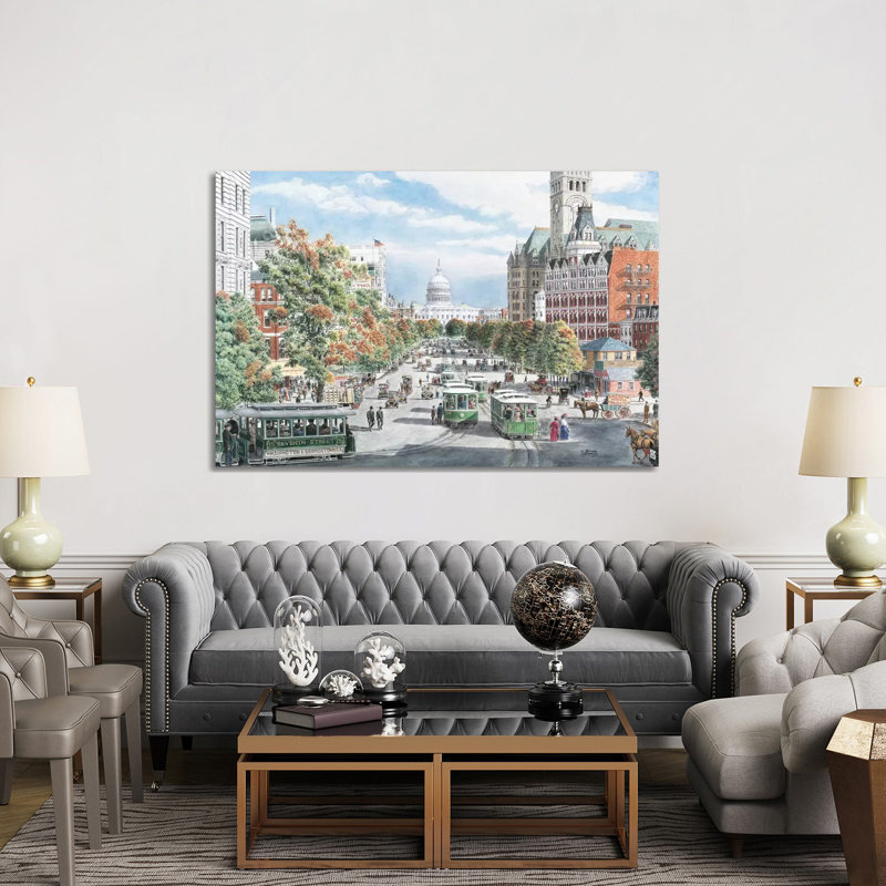 Washington DC Gridlock 1 Piece Wrapped Canvas Wall Art, 152.5 cm H x 101.5 cm W