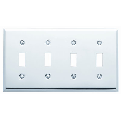 4-Gang Toggle Light Switch Wall Plate