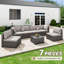 Ensemble de mobilier de patio 7 pièces-236281396-236281357