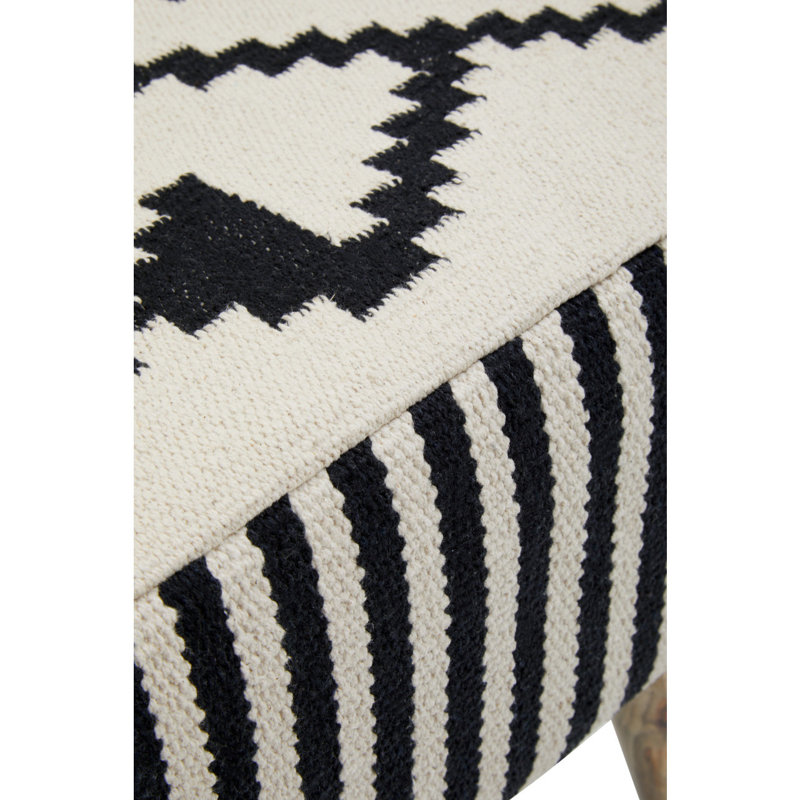 Gitane 58cm Wide Rectangle Geometric Footstool Ottoman