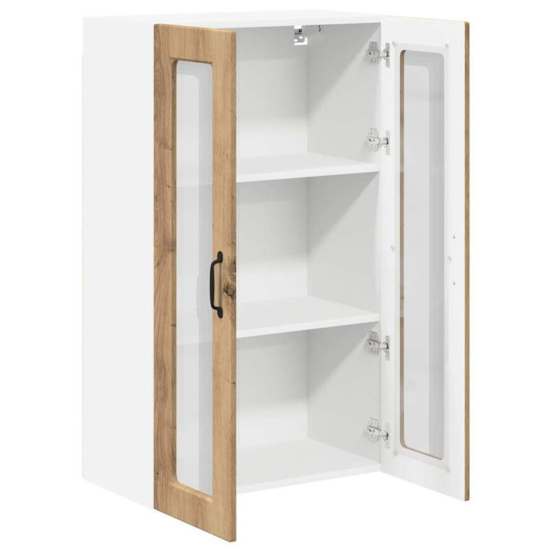 Vidaxl Kitchen Wall Cabinet With Shelf Concrete Grey 80 X 31 X 100 Cm, Artisan Oak, 100cm H x 60cm W x 31cm D