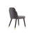 Estelle Modern Vegan Leather Upholstered Solid Wood Dining Side Chair in Graphite-461077433