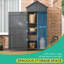 Myra Rustic Fir Wood Garden Shed With 3 Shelves And Weather-Resistant Structure