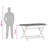 vidaXL Folding Dining Table, Oval Patio Table, Solid Eucalyptus Wood Brown for 6 People with Umbrella Hole Compact Design for Garden and Patio 63"x33.5"x29.5"