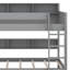 Lit superposé avec rangement et lit gigogne, structure de lit superposé en bois peu encombrante avec tablettes de chevet-303267746-303267747