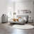 Cleo King Bed, Gray Boucle-1875451417