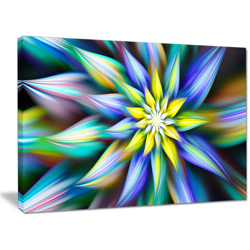 « danse multicolore des pétales floral », impression sur toile, H 16 po x l 32 po x P 1 po