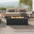 Outdoor Rectangular Propane Fire Pit 40000 BTU,41.9''MGO Patio Heater With Stainless Steel Burner And Free Lava Rocks,Waterproof Cover,Suitable For Courtyard,Lawn,Patios, Decks,Swimming Pool-2021505664