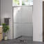 Porte de douche double 44 à 48 po x 76 po pour salle de bain, cadre en aluminium avec finition, verre trempé transparent de 1/4 po (6 mm), matériaux, installation réversible-121166365