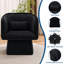 Fauteuil lounge moderne pivotant à 360° en velours, style tonneau