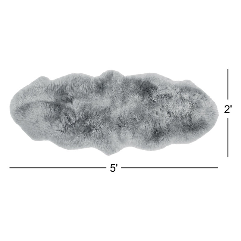 Elaiya Sheepskin Indoor Rug, Novelty 2' x 5'
