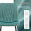 50cm H Velvet Upholstered Metal Side Chair-458432731