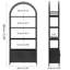 Arched Book Shelf, Bookcase With Doors Storage, 180cm Tall Bookshelf With Sturdy Metal Frame, E1 Quality Boards, Freestanding Display Shelving Unit Living Room-893028669