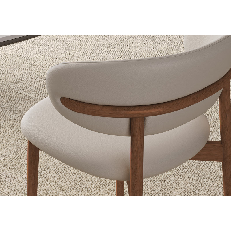 Chaise de salle à manger Mid-Century Modern, Brun