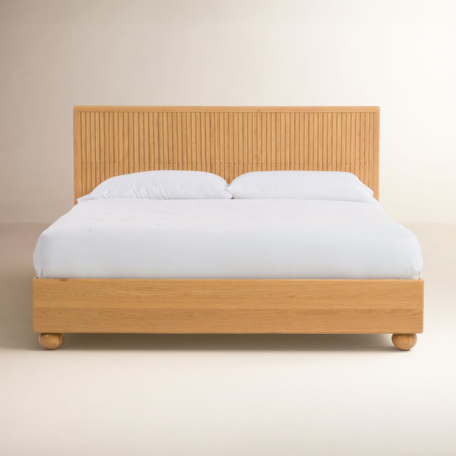 Camila Oak Platform Bed, King