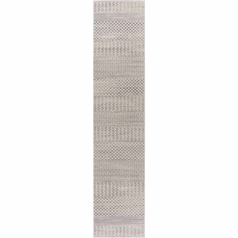 Tapis gris clair, gris foncé, beige Dounia, Rectangle 3 pi 11 po x 5 pi 7 po
