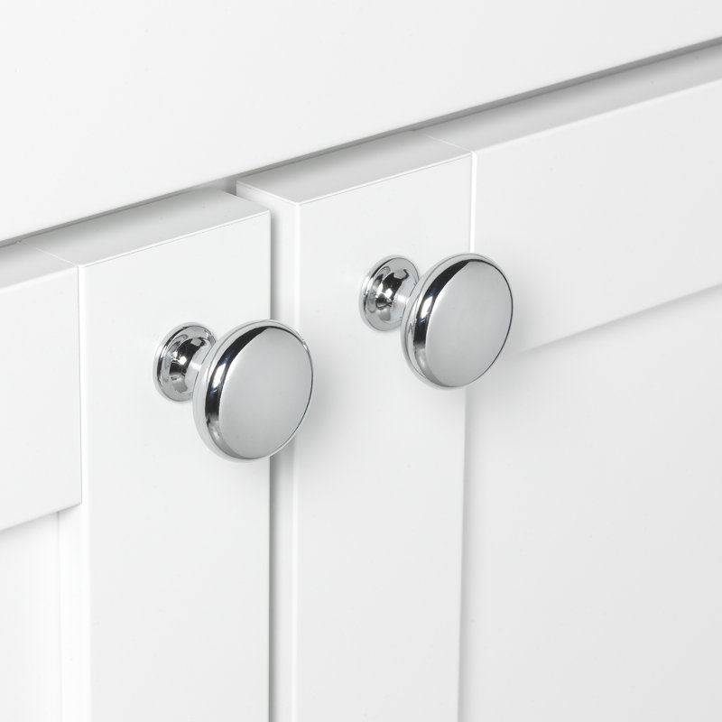 Mushroom Knob, Polished Chrome