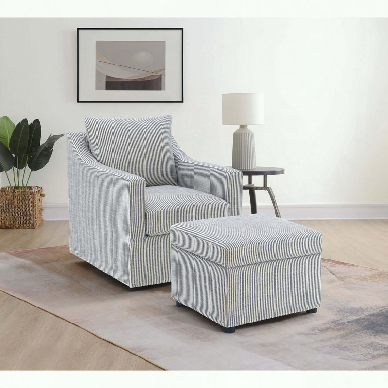 Repose-pieds avec rangement et plateau relevable hydraulique et tissu gris