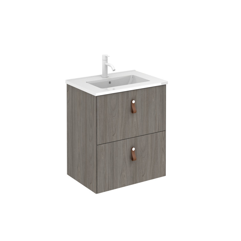 Ensemble de meuble-lavabo mural simple 20 po, Orme gris