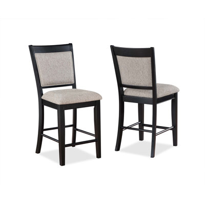 Tabouret de bar 2 pièces noir