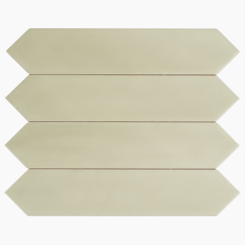 Piquet 2'' W x 10'' L Ceramic Singular Tile, Moss Green