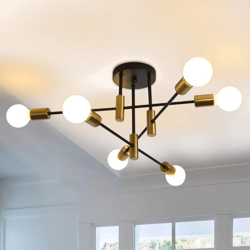 Corrigan Studio® Caitlin-Rose 6 - Light Semi Flush Mount & Reviews ...