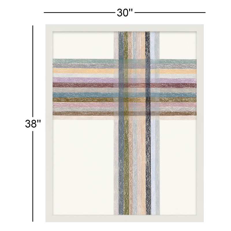 Intersection II Vertical Print by Beth James, White Framed, 30" W x 38" H