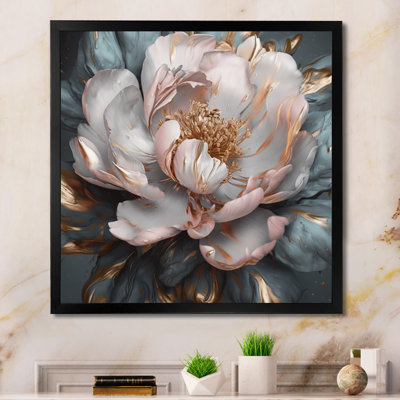 " Pink Grey Peonies Blooming I "