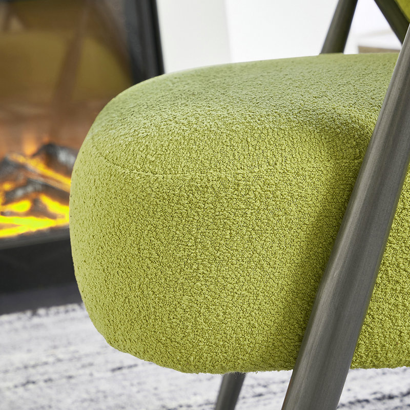 Fauteuil demi-tonneau 26,75 po, Polyester vert
