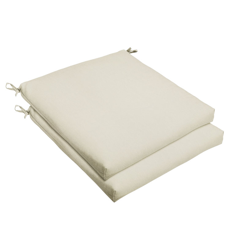Outdoor 2.5'' Dining Chair Seat Cushion, Fresco Natural, 2.5" H x 19" W x 19" D