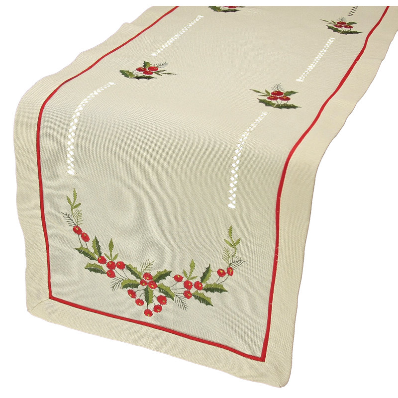 Contry Holly Berry Table Runner