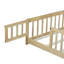 Lit double pleine grandeur avec clôture et porte, garde-corps de sécurité, bois d'hévéa-1264706175