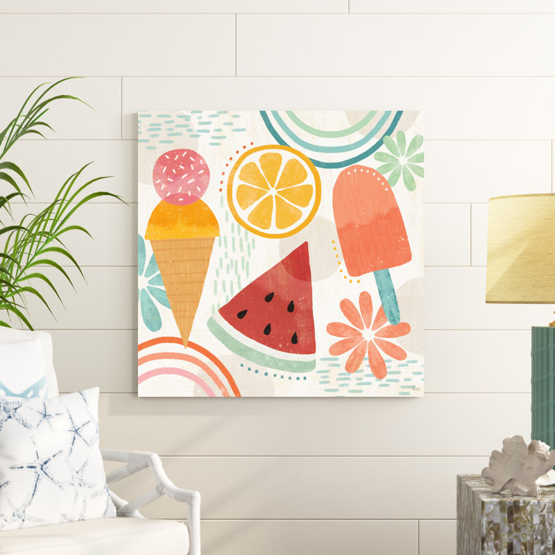 " Sweet Summer I " by Veronique Charron Painting Print, 36" H x 36" W x 1.25" D