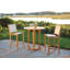 St. Tropez 28" Teak Patio Bar Stool-1392385646
