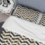 Motif à rayures noires - Ensemble de housse de couette abstrait - Microfibre de polyester-1236805933