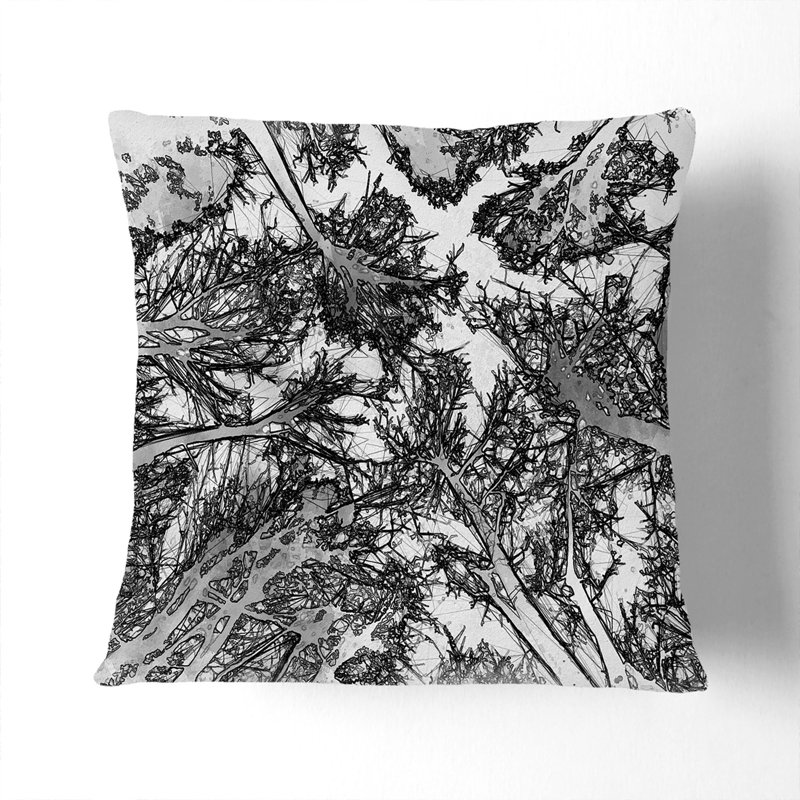 Vaulted Tree Branches Cushion with Filling, 55cm H x 55cm W x 20cm D
