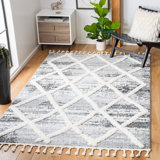 Demelza Moroccan Tassel Shag Performance Geometric Rug