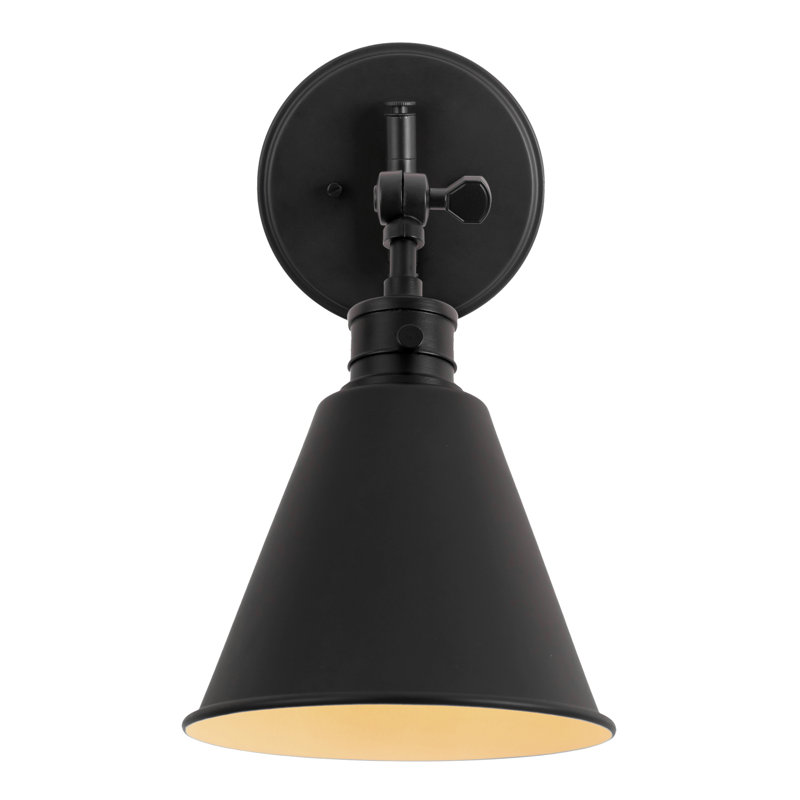 Applique murale à bras 1 lumière Moti, Matte Black, Noir