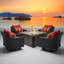 Deco Motion Fire 5 Piece Deep Seating Group with Cushion-1031894938