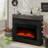 Electric Fireplace with Mantel, Fireplace TV Stand with Electric Fireplace Heater, Low Noise, Remote Control, Touch Screen, Timer, Adjustable Flame Color & Brightness-527377817-527377819