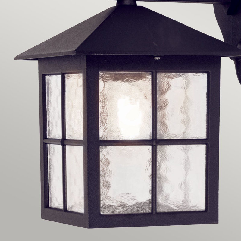 Blumfield Black 33.5cm H Water Glass Outdoor Wall Lantern