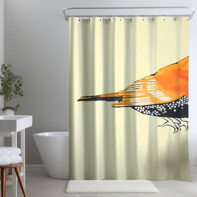 Cainin – Polyester Shower Curtain, Dye Sublimation Print, 71" W × 74" L